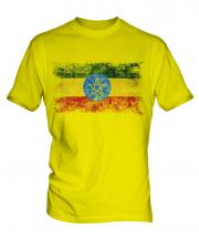 Ethiopa Distressed Flag Mens T-Shirt