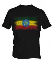 Ethiopa Distressed Flag Mens T-Shirt