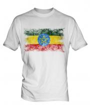 Ethiopa Distressed Flag Mens T-Shirt