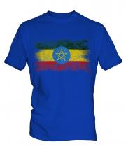 Ethiopa Distressed Flag Mens T-Shirt