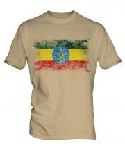 Ethiopa Distressed Flag Mens T-Shirt