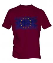 European Union Distressed Flag Mens T-Shirt
