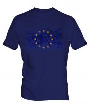 European Union Distressed Flag Mens T-Shirt