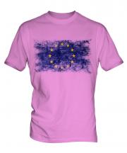 European Union Distressed Flag Mens T-Shirt
