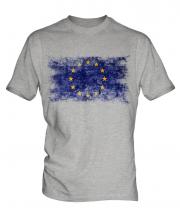 European Union Distressed Flag Mens T-Shirt