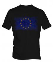 European Union Distressed Flag Mens T-Shirt