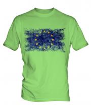 European Union Distressed Flag Mens T-Shirt