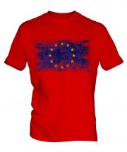 European Union Distressed Flag Mens T-Shirt