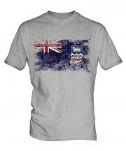 Falkland Islands Distressed Flag Mens T-Shirt