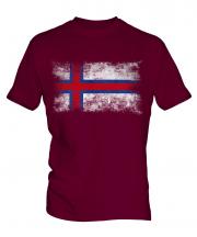 Faroe Islands Distressed Flag Mens T-Shirt