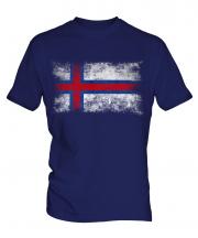 Faroe Islands Distressed Flag Mens T-Shirt