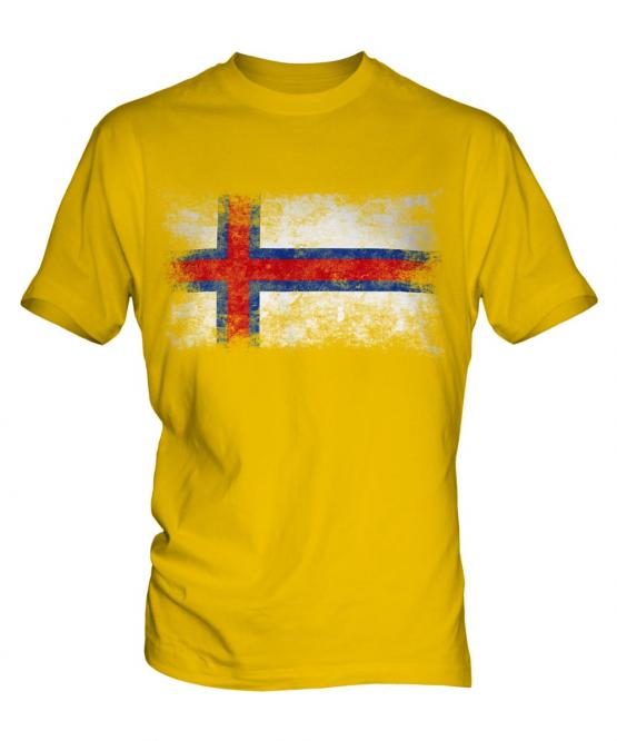 Faroe Islands Distressed Flag Mens T-Shirt
