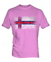 Faroe Islands Distressed Flag Mens T-Shirt