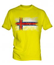 Faroe Islands Distressed Flag Mens T-Shirt