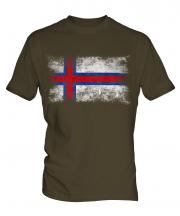 Faroe Islands Distressed Flag Mens T-Shirt