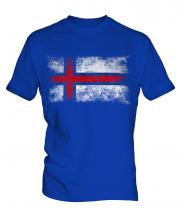 Faroe Islands Distressed Flag Mens T-Shirt