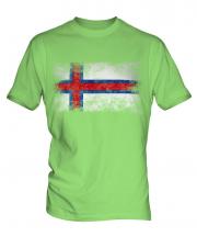 Faroe Islands Distressed Flag Mens T-Shirt