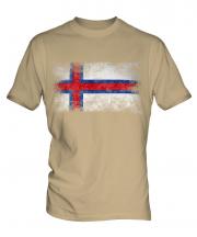 Faroe Islands Distressed Flag Mens T-Shirt