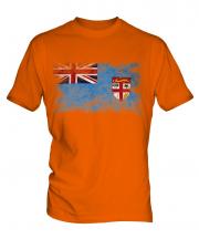 Fiji Distressed Flag Mens T-Shirt