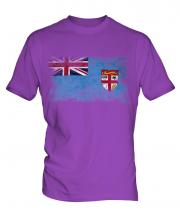 Fiji Distressed Flag Mens T-Shirt