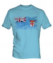 Fiji Distressed Flag Mens T-Shirt