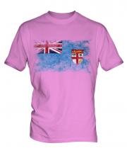 Fiji Distressed Flag Mens T-Shirt