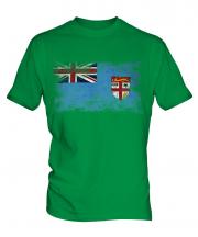 Fiji Distressed Flag Mens T-Shirt