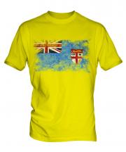 Fiji Distressed Flag Mens T-Shirt