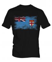 Fiji Distressed Flag Mens T-Shirt
