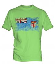 Fiji Distressed Flag Mens T-Shirt