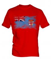 Fiji Distressed Flag Mens T-Shirt