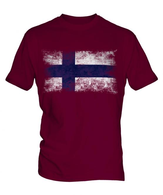 Finland Distressed Flag Mens T-Shirt
