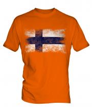 Finland Distressed Flag Mens T-Shirt