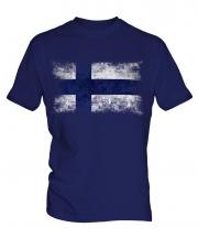 Finland Distressed Flag Mens T-Shirt