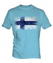 Finland Distressed Flag Mens T-Shirt