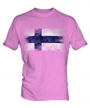 Finland Distressed Flag Mens T-Shirt