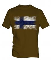 Finland Distressed Flag Mens T-Shirt