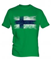 Finland Distressed Flag Mens T-Shirt