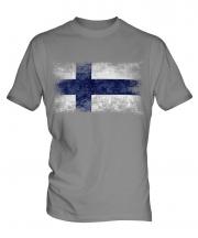 Finland Distressed Flag Mens T-Shirt
