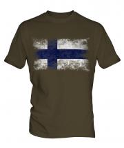 Finland Distressed Flag Mens T-Shirt
