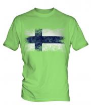 Finland Distressed Flag Mens T-Shirt