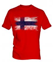 Finland Distressed Flag Mens T-Shirt