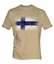 Finland Distressed Flag Mens T-Shirt