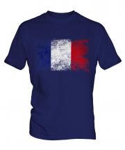 France Distressed Flag Mens T-Shirt