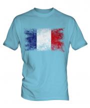France Distressed Flag Mens T-Shirt
