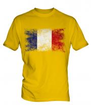 France Distressed Flag Mens T-Shirt