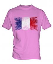 France Distressed Flag Mens T-Shirt