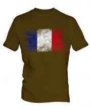 France Distressed Flag Mens T-Shirt