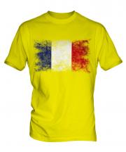 France Distressed Flag Mens T-Shirt
