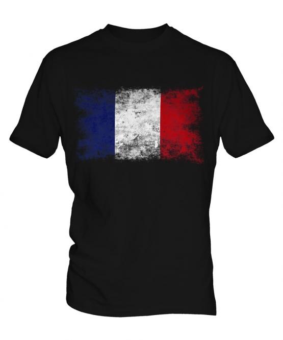 France Distressed Flag Mens T-Shirt